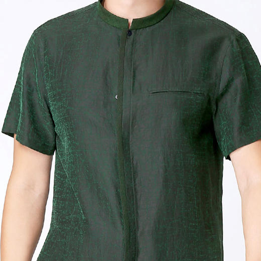 TANGY Collection/天意精品春夏新品中式立领经典款男士莨绸衬衫 商品图2