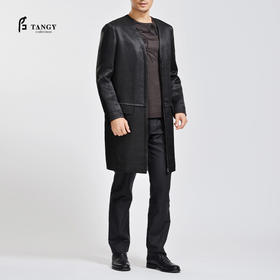 TANGY Collection/天意精品秋冬新品天宫图系列丝毛莨风衣男士外套