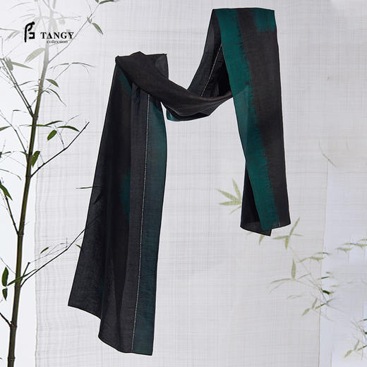 TANGY Collection/天意精品2021年春夏新品落禾系列莨绸扎染围巾 商品图0