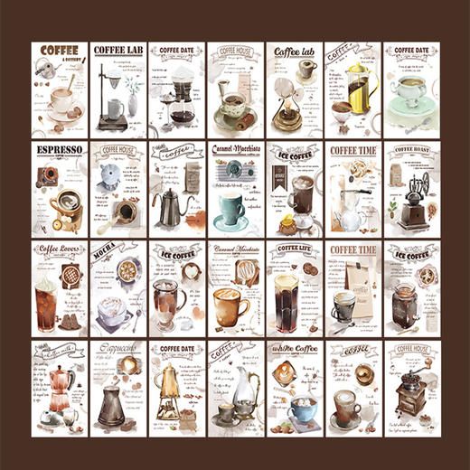 信的恋人盒装明信片印象咖啡单P-C2458 商品图1