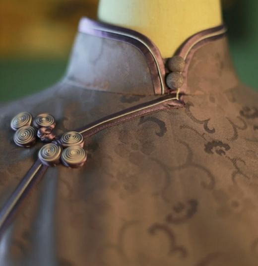 荷言HEYEN·梧桐紫 梅花纹路的罗 商品图3