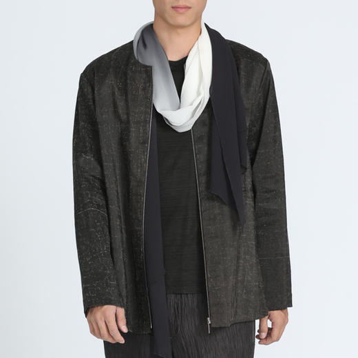 TANGY Collection/天意新品春秋款柞丝莨男士休闲夹克休闲外套 商品图2