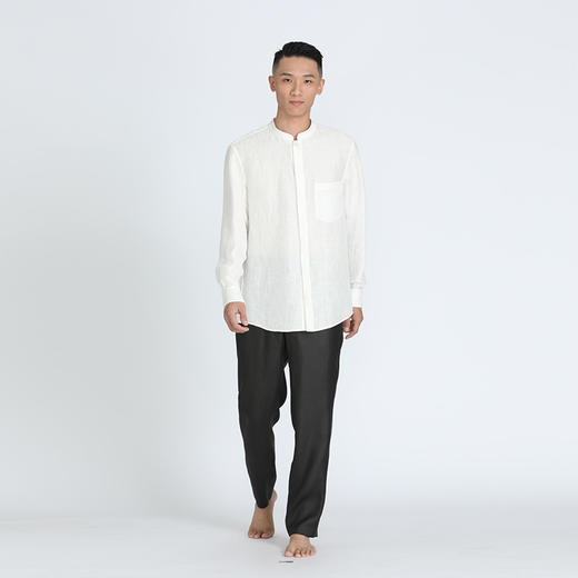 TANGY Collection/天意精品春夏新品男士桑波缎莨线迹直筒休闲裤 商品图1