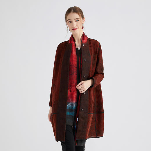 TANGY Collection/天意精品秋冬新品芦野系列丝麻绡莨双面穿外套 商品图1