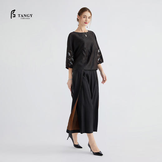 TANGY Collection/天意芦野系列莨绸绣花上衣 商品图1