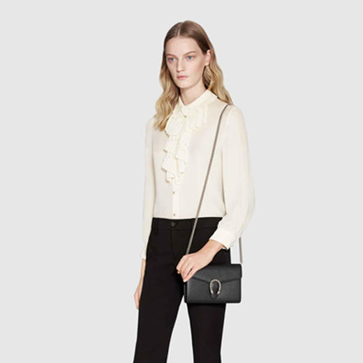 【一】GUCCI 古驰 Dionysus系列女士皮革迷你链条手袋 黑色 401231 CAOGN 8176 商品图3