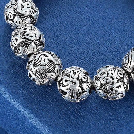 S990银真言手串【LZZY4】16mm仿古手链2104 商品图1