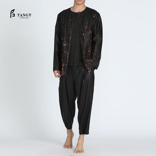 TANGY Collection/天意精品春夏款轻薄弹力莨宽松收脚男士休闲裤 商品图0