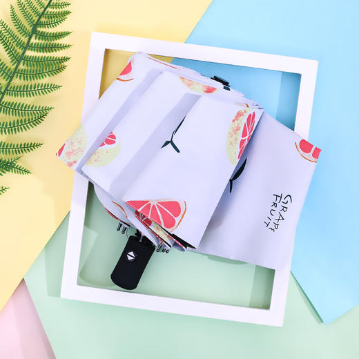 【三折叠伞】水果系列晴雨伞 居家日用小清新太阳伞黑胶遮阳伞 商品图5