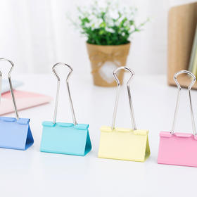 燕尾夹 办公用品 彩色金属 票据 夹小号 长尾夹  文具 大号夹子 长尾票夹 收纳 食品照片 创意试卷 铁夹 得力