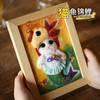 【羊毛毡新品】猫鱼锦鲤羊毛毡画diy材料包 商品缩略图0