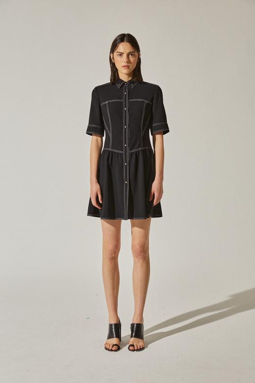 牛仔抹胸衬衫裙 商品图0