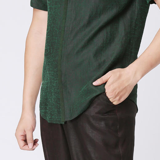 TANGY Collection/天意精品春夏新品中式立领经典款男士莨绸衬衫 商品图3