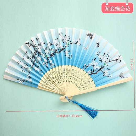 中国古风折扇女式流苏夏季随身时尚饰品 折叠古典汉服小巧扇 商品图6