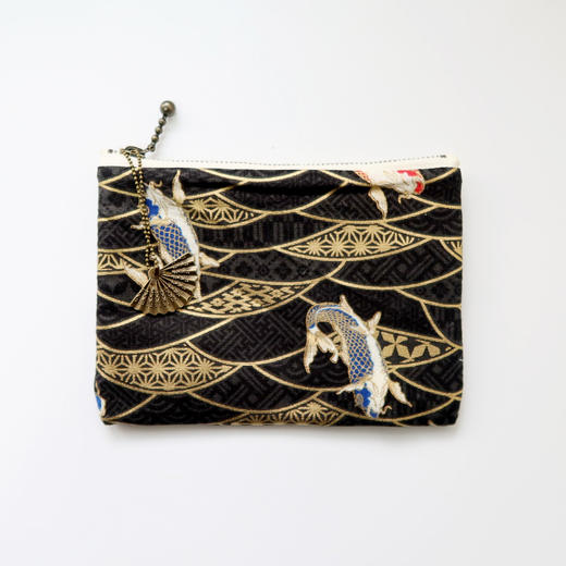 HUJI祤集Komon收纳包风の花经典烫金鲤鱼 商品图1