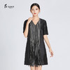 TANGY Collection/天意精品夏季新品莨迹系列线迹真丝莨绸连衣裙 商品缩略图0