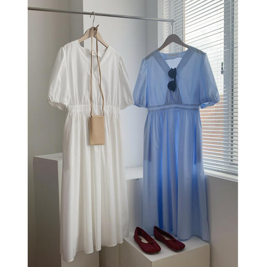 【一股秀气韵味】法式减龄连衣裙 经典V领口 简约大方 显气质 素雅4色可选 商品图4