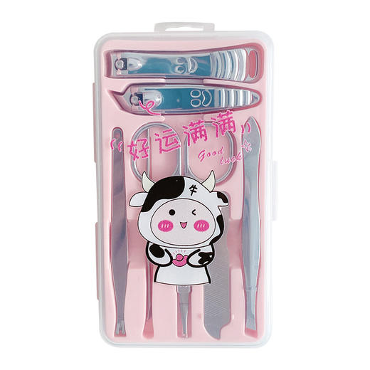 【卡通美甲7件套】不锈钢指甲剪套装 居家日用美容修脚刀修甲剪钳护理工具 商品图4