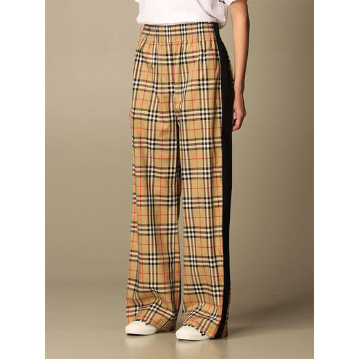 【一】BURBERRY 巴宝莉 Vintage 女士格纹弹力棉质长裤 经典格子 8040597 A7028 商品图2