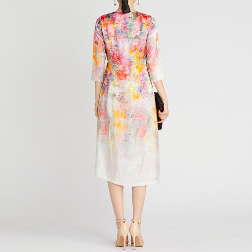 TANGY Collection/天意精品2021年春夏新品聊春系列丝粘印花连衣裙 商品图2