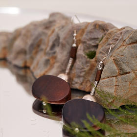 TANGY Collection/天意精品2021年春季新品黑檀木耳环925银