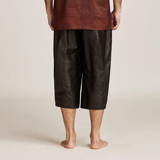 TANGY Collection/天意精品春夏新品男士真丝莨绸七分宽腿休闲裤 商品图3