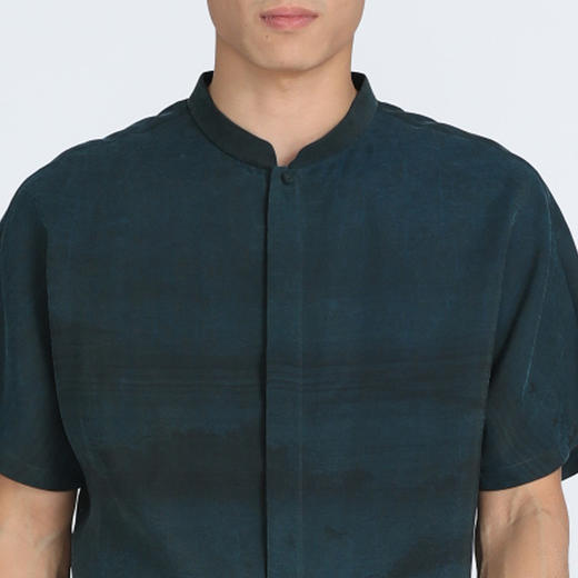 TANGY Collection/天意精品春夏款中式兰莨印花男士衬衫莨绸上衣 商品图2