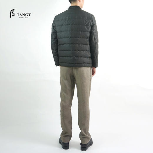 TANGY Collection/天意精品秋冬款暗香系列男士莨绸羽绒（鹅绒）服 商品图2