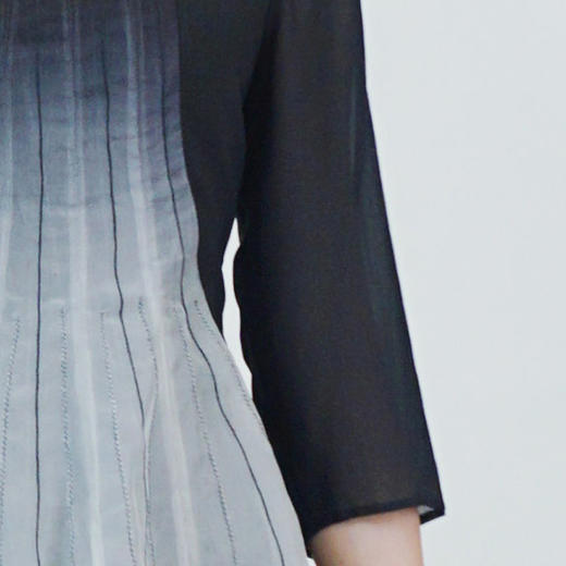 TANGY/天意春三系列莨绸拼接小礼服 商品图1