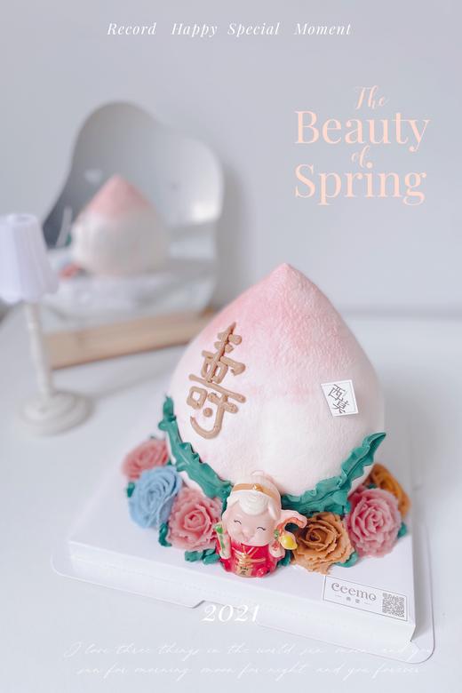裱花寿桃老奶奶蛋糕 商品图0