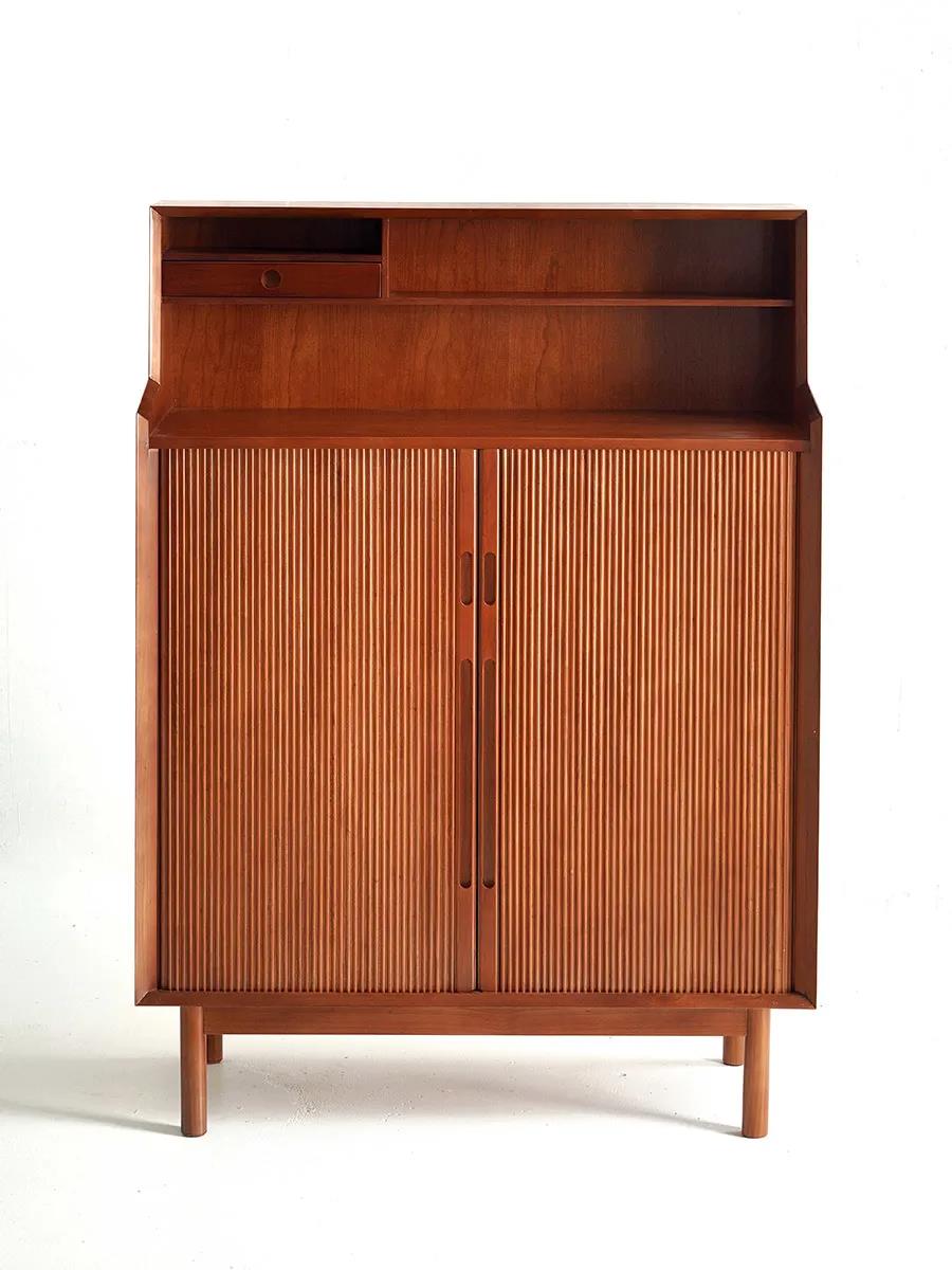 伽罗 JALO MCM风格樱桃木卷帘门鞋柜