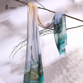 TANGY Collection/天意精品暮禅系列羊绒印花围巾