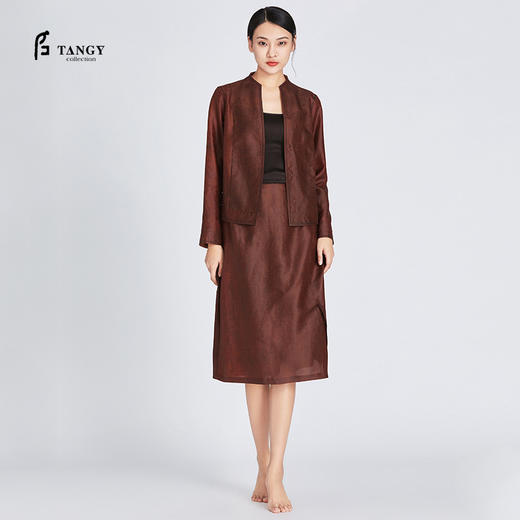 TANGY Collection/天意精品春夏新品悠悠系列真丝莨绸半裙 商品图0