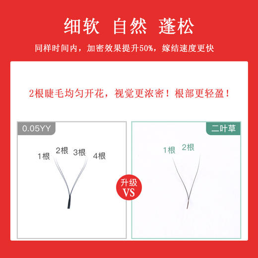 索芙娜 2D玛奇朵二叶草嫁接睫毛C翘0.03粗度 商品图5