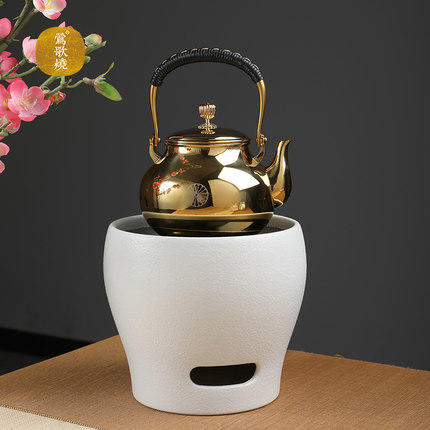 莺歌烧小素白风炉电陶炉煮茶家用茶炉 铁壶银壶泡茶专用陶炉素白风炉 商品图2