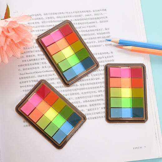 【可撕便利贴纸】居家日用荧光色便签纸便签本指示标记贴 商品图1