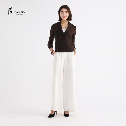 TANGY Collection/天意精品春秋新品真丝拼纱职业装柯莨小西装外套 商品图0