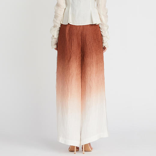 TANGY Collection天意精品2021年春季新品雾绯系列丝麻吊染休闲裤 商品图3