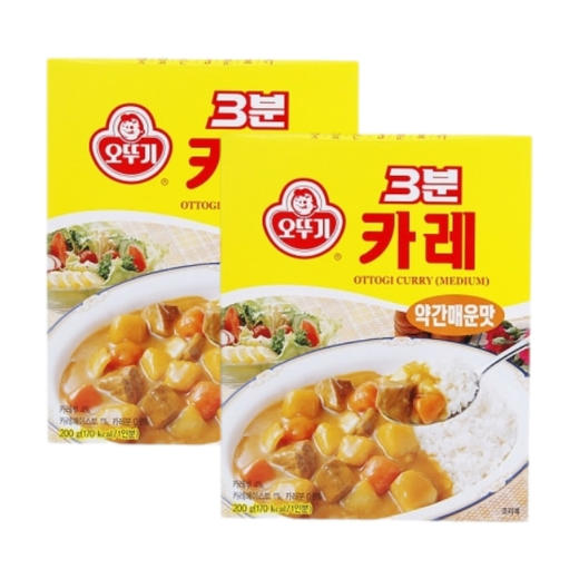[묶음]오뚜기 3분카레약간매운맛200g*2 商品图0