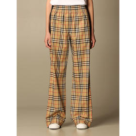 【一】BURBERRY 巴宝莉 Vintage 女士格纹弹力棉质长裤 经典格子 8040597 A7028
