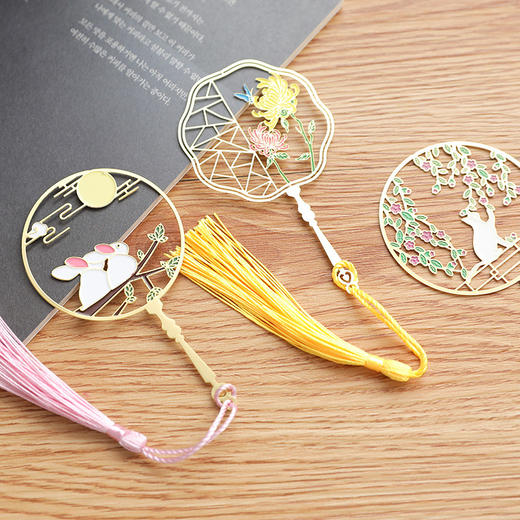 【镂空创意叶脉金属书签】古典中国风书签礼品文娱花鸟纪念品礼物 商品图1