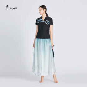 TANGY/天意雪傍系列莨绸绣花收腰上衣