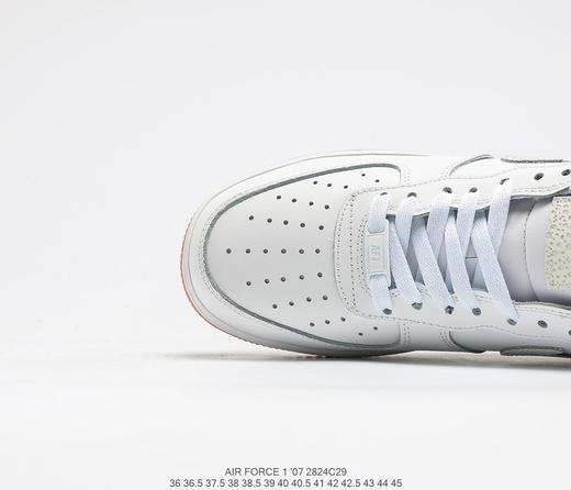 耐克Nike Air Force Low 1’07"Reflective White"空军一号经典低帮百搭休闲运动板鞋“皮革米白全息3M” 商品图3