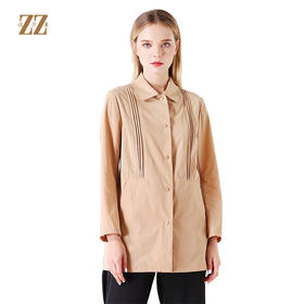 佐尔美早春季新款时尚气质减龄纯色西装衬衣领外套女E01FD13