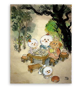 泡面猫「民俗系列-打麻将」