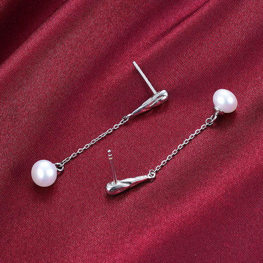 S925银珍珠耳钉【EM2145-XF】2104 商品图1