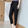 JN-K210315三宅褶皱休闲裤垂感新款简约透气春夏女裤大码菱形网小脚 商品缩略图3