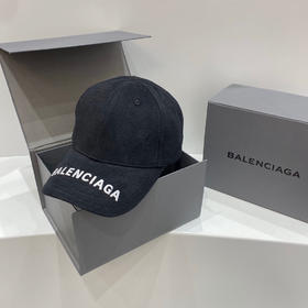 巴黎世家BALENCIAGA棒球帽-黑色帽檐刺绣