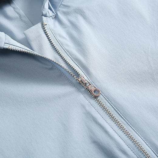 佐尔美春秋季新款时尚减龄收腰拉链休闲连帽中长风衣女式E01FZ09 商品图2