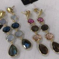 925纯银天然石头耳环NSE20200015 商品图2